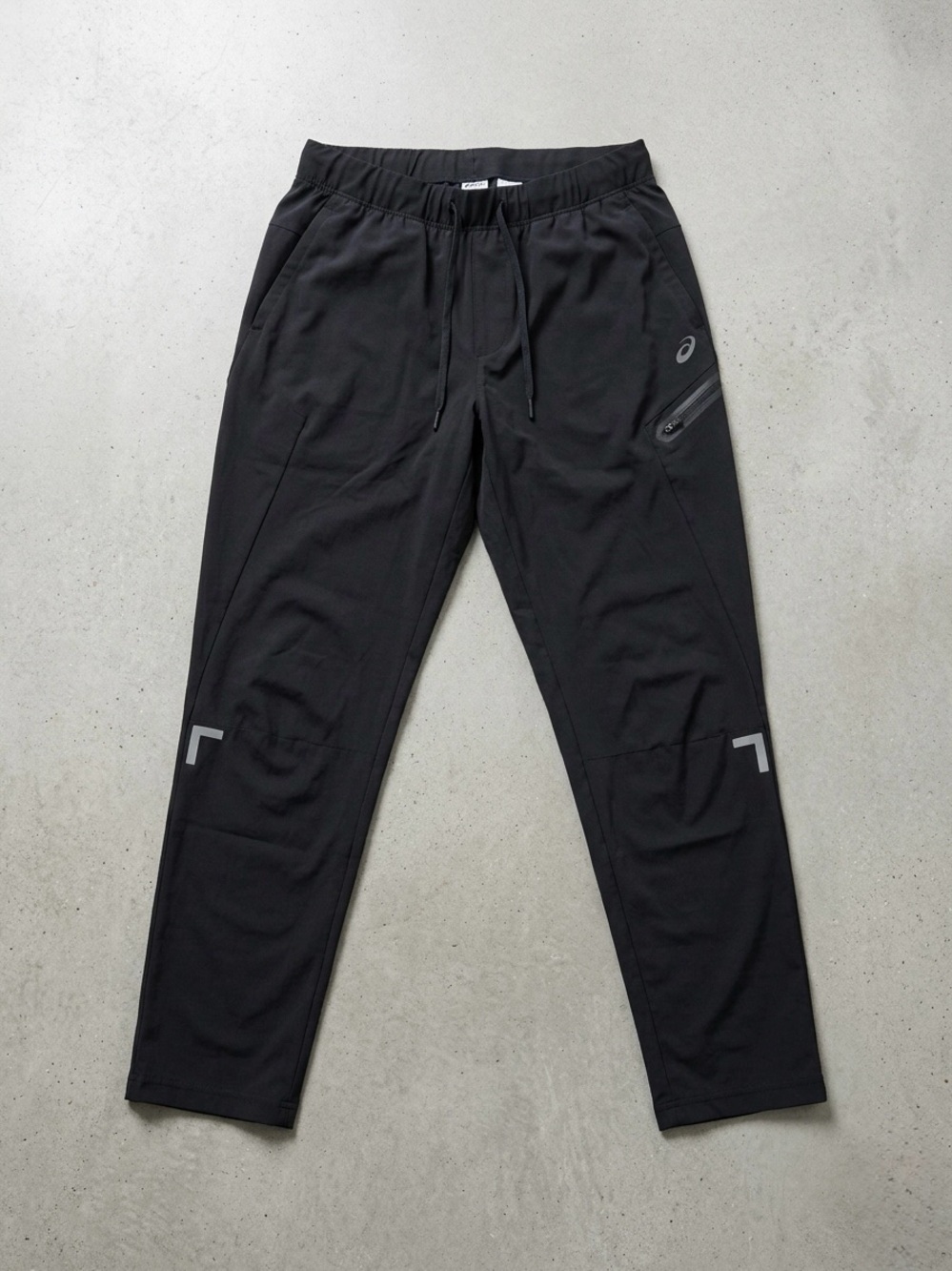Asics Men's Black Jogger Pants with Reflective Accents